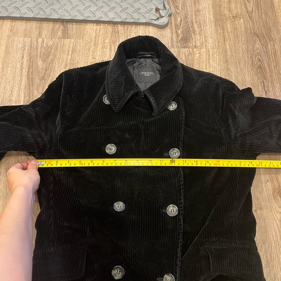 Weekend MaxMara Black Corduroy Pea Coat - Picture 6 of 8